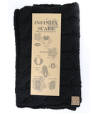 Women's Solid Cable Knit CC Infinity Scarf