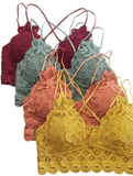 Women’s Crochet Strappy Lace Bralette Bra