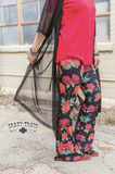 Women's Crazy Train Sassy Seniorita Floral Bell Bottom Pants