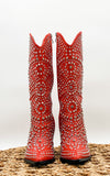 Beast Autumn Tall Studded Boot in Red