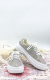 Corkys Bedazzled Rhinestone Sneakers in Clear