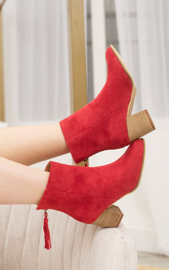 Corkys Boujee Booties in Red