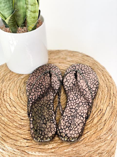 Matisse Malibu Sandal in Black Leopard