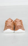 Not Rated Glitter Sneaker in Rose Gold