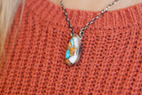 Donovan Skeets Spiny Oyster and Turquoise Teardrop Necklace