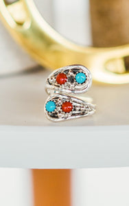 Genevieve Francisco Coral Turquoise Ring