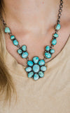 Sheila Becenti Carico Lake Turquoise Cluster Necklace